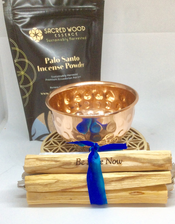 Crystal Smudge Bundle/ Copper Bowl Combo