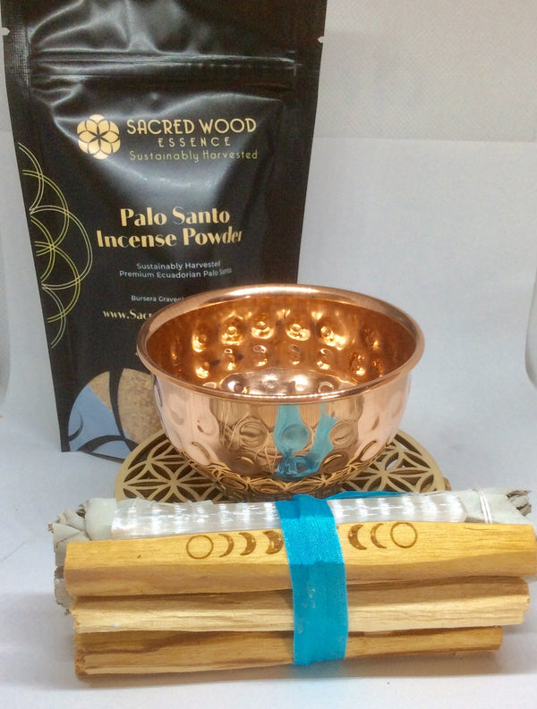 Crystal Smudge Bundle/ Copper Bowl Combo