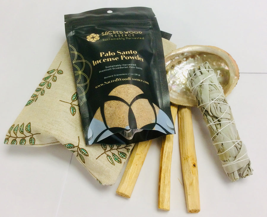 Palo Santo Smoke Cleansing Gift Set Sacred Wood Essence LLC