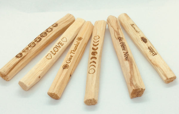 Single Etched Palo Santo Stick