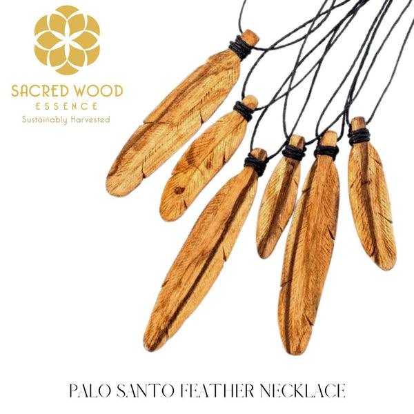 Palo Santo Feather Necklace