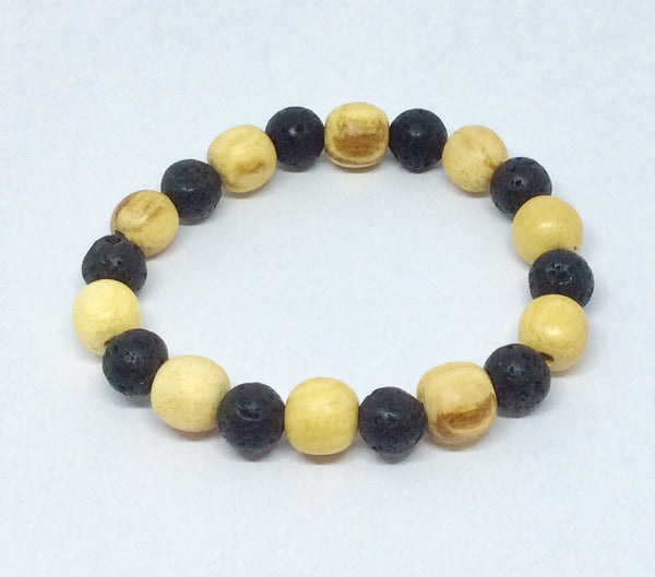 Palo Santo and Lava Rock Bracelet (available in larger sizes)