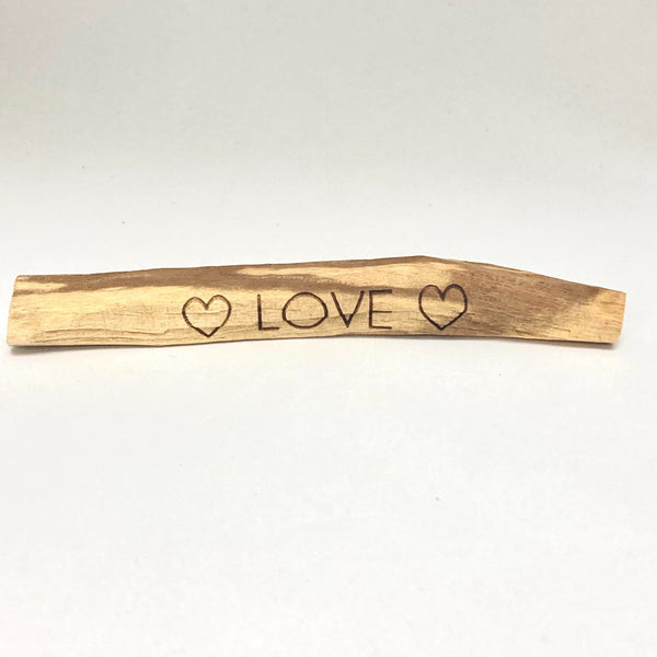 Love Etched Palo Santo Stick