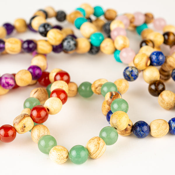 Palo Santo and Gemstone Bracelets